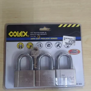 50mm x 3pcs Colex Anti-cut Padlock RK-503